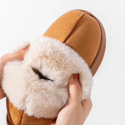 Womens Slippers Boots Fluffy Plush - FOOTMAX