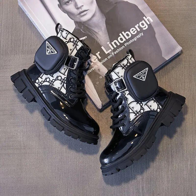 Spring and Autumn Girls Kids Shoes Ankle Boots Fashion British Style Single Boot Soft Sole Versatile Children's Leather Shoes - footmaxldn