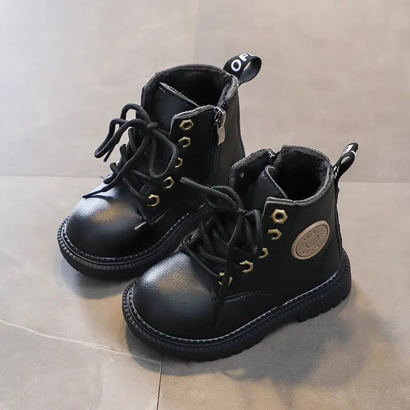 Children's Boots For Boys Girls Fashion Kids Ankle Snow Boots Rubber Outsole Autumn Winter Warm Classic For Toddlers Big Kids - footmaxldn