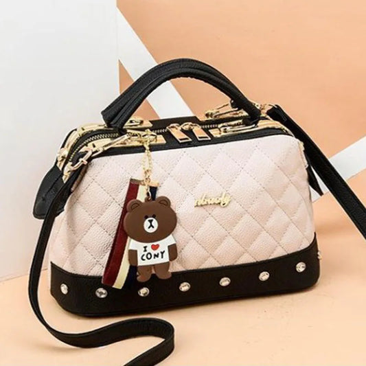 Women's Quilted Top-Handle Crossbody Bag | Footmaxldn - footmaxldn