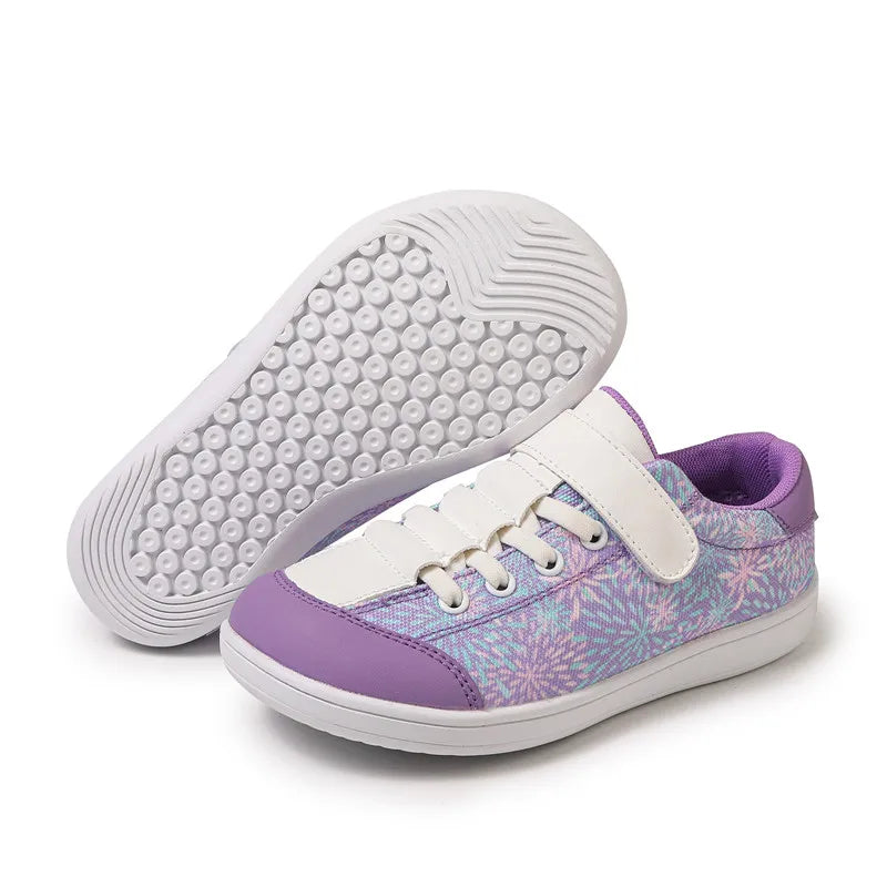 Footmaxldn Kids Barefoot Canvas Sneaker | Wide Toe Box, Zero-Drop, Non-Slip