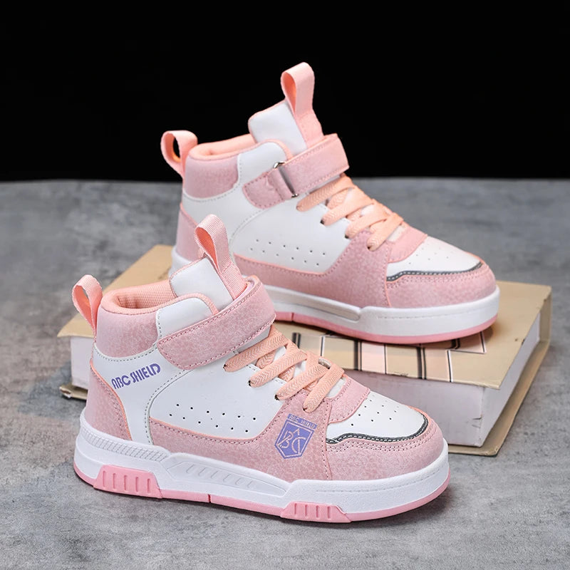 Footmax Kids High-Top Basketball Sneakers - Non-Slip Sports Shoes for Boys & Girls - footmaxldn