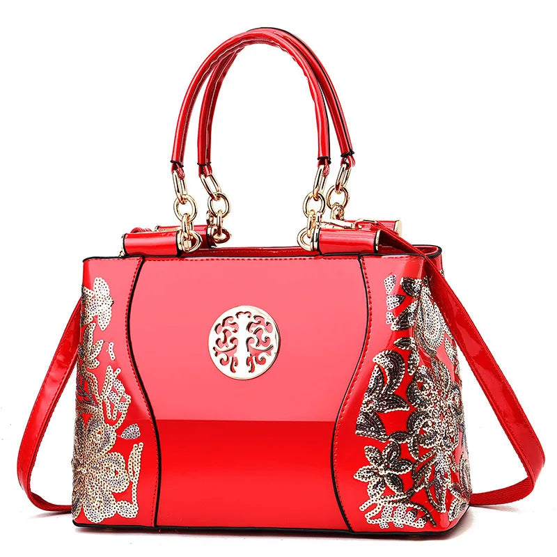 Glossy PU Shoulder Bag | Footmaxldn