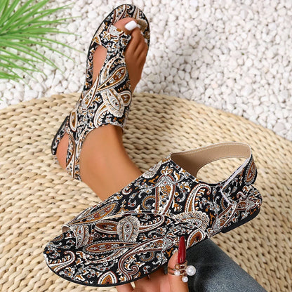 2025 Women Flat Sandals Comfortable Flats Sandals Printed Bohemia Roman Style Shoes for Women Fashion Shoes Sandalias De Mujer - footmaxldn