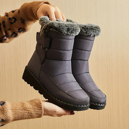 Footmax Waterproof Winter Boots Women - Faux Fur Snow Boots 2025 - footmaxldn