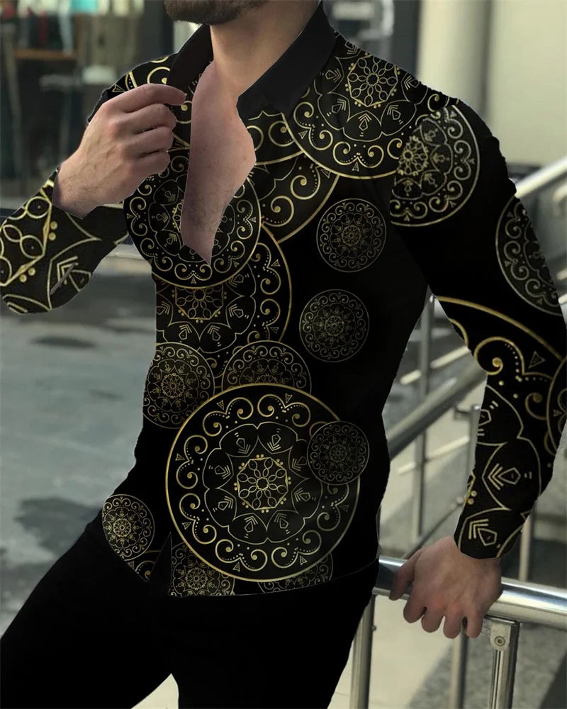 Footmax Red Plaid Hawaiian Shirt - Men's Long Sleeve Summer Beach Shirt - footmaxldn