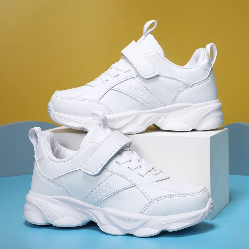 Children Shoes Kids Casual Sneakers Black Pu Leather Sports Shoes for Boy Girls White Shoes School Running Tennis Sneaker 2026 - footmaxldn