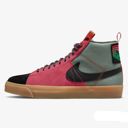 Multicolored sneaker with a white background