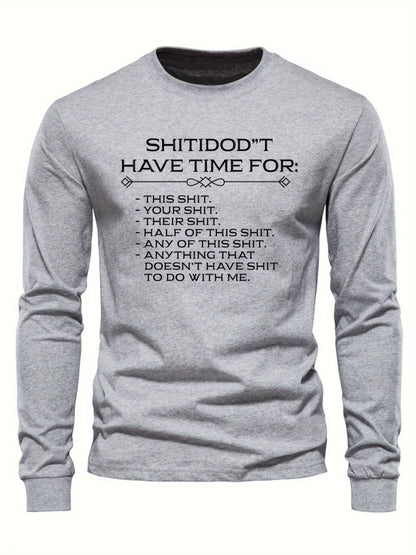 Men's Beige & Black Colour-Block Long-Sleeve T-Shirt
