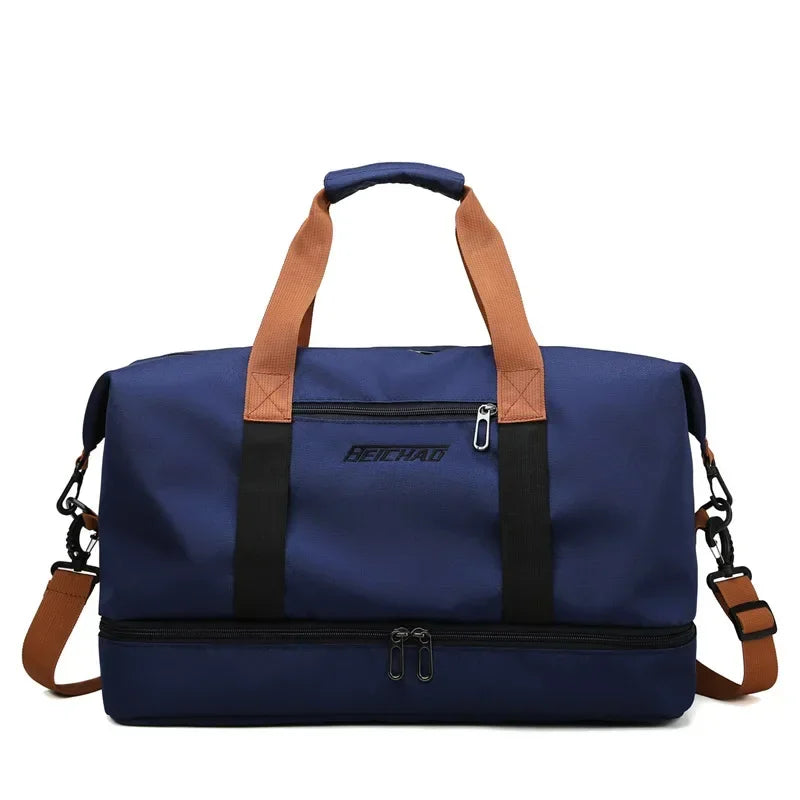 Large Capacity Travel Gym Bag Short-distance Luggage Portable Fitness Bags Shoulder Crossbody Handbags Men's Sports Waterproof B - footmaxldn