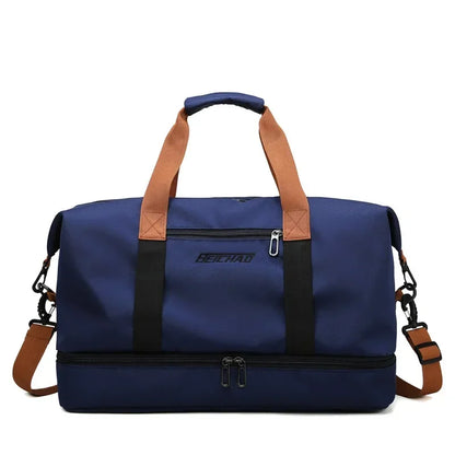 Large Capacity Travel Gym Bag Short-distance Luggage Portable Fitness Bags Shoulder Crossbody Handbags Men's Sports Waterproof B - footmaxldn