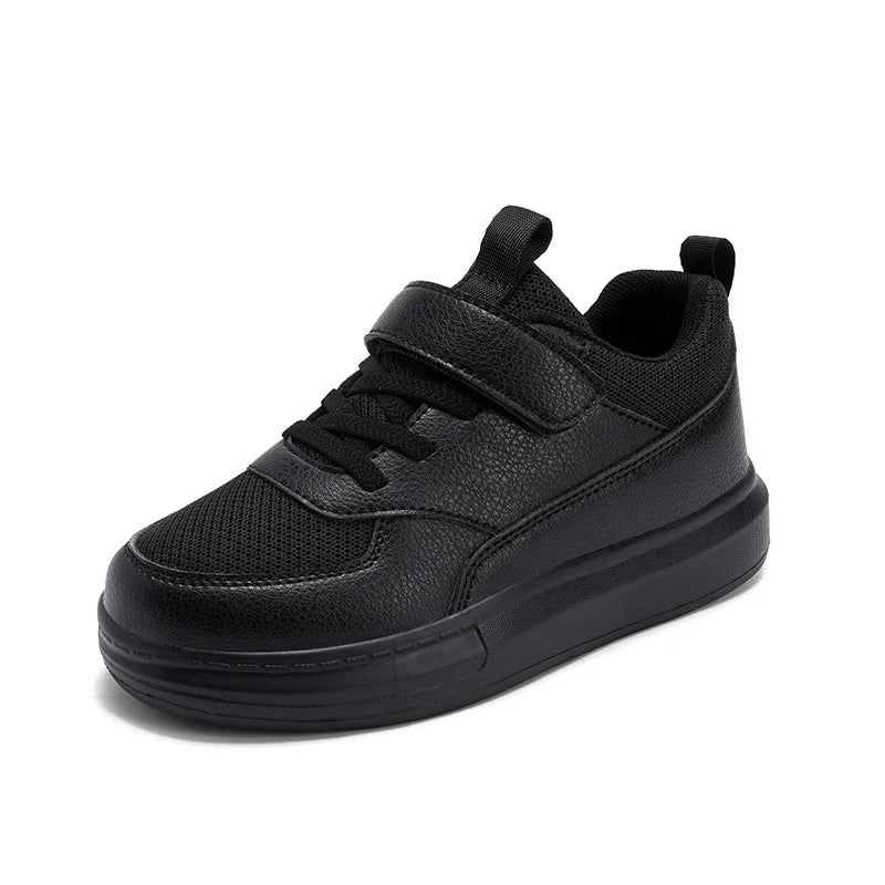 Fashion Children Shoes Boy Sneaker Black Leather Mesh Summer Comfortable Kids Casual Sneaker Running Sports Shoes for Boy - footmaxldn