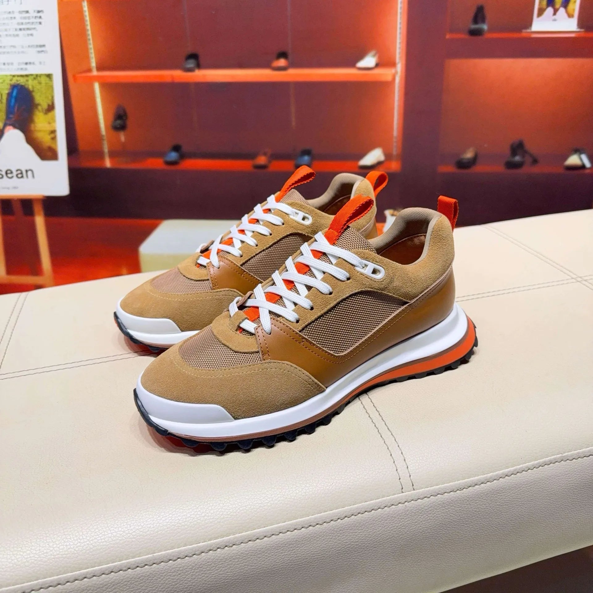 Fashionable Casual Men's Shoes Trendy Dad Sneakers Sporty Flat Heel Rubber Sole Winter Summer Spring Autumn Wear Resistant - footmaxldn