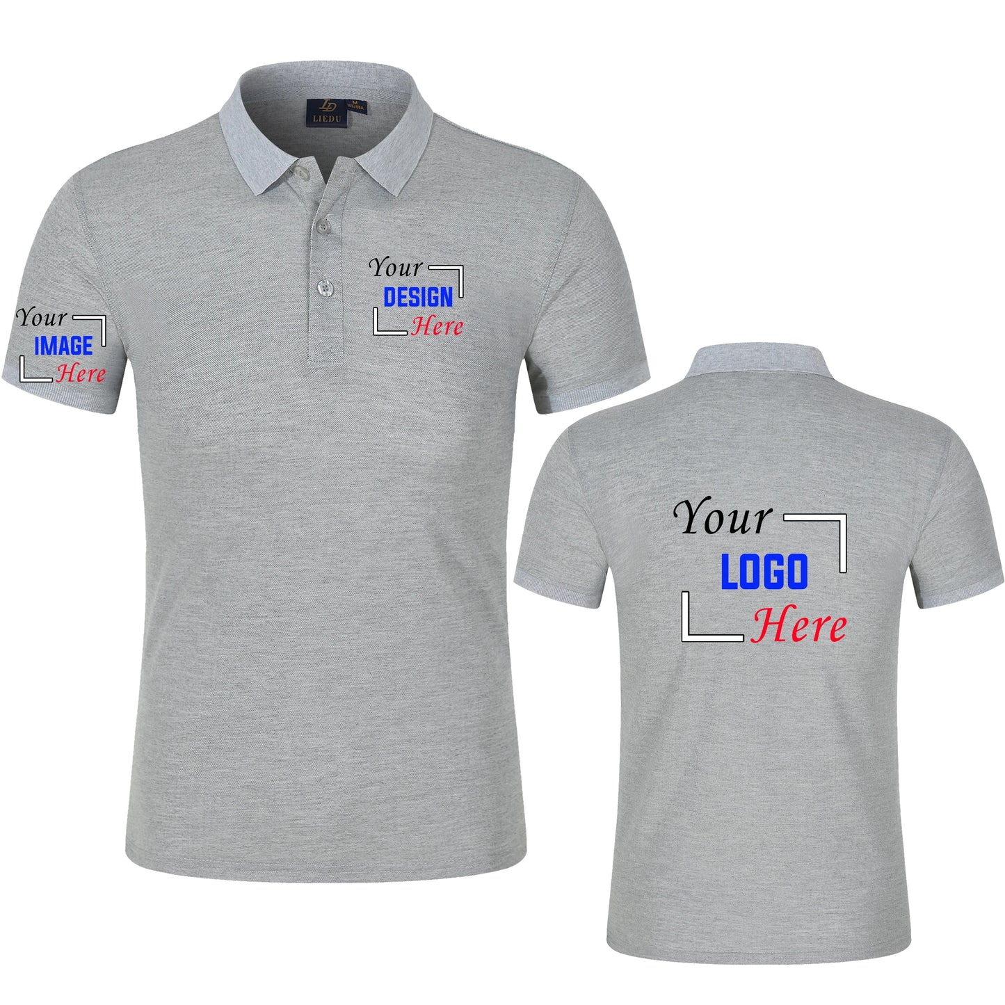 Footmax Custom Polo Shirt - Personalized Men's Short Sleeve Workshirt with Logo - footmaxldn