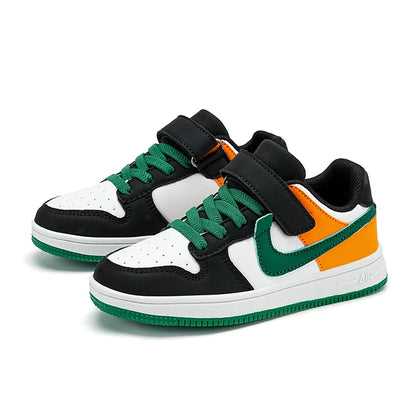 Boys and girls sports students non-slip light shoes children running shoes classic leather casual shoes size 29-39 - footmaxldn