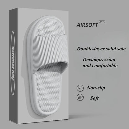 Brand Couple Home Simple Slippers EVA Soft Sole Light Slippers Bathroom Non-slip Slides Men's Outdoor Sandals Zapatillas De Casa - footmaxldn