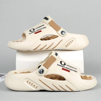 Men Slippers 2025 New Summer EVA Soft-soled Platform Slides Sandals Indoor Outdoor Walking Beach Shoes Flip Flops Mens Shoes - footmaxldn