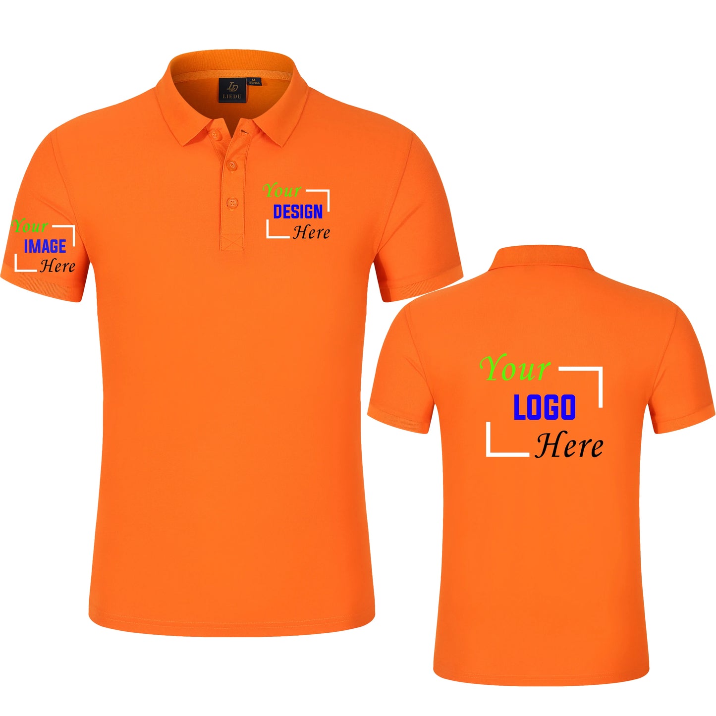 Footmax Custom Polo Shirt - Personalized Men's Short Sleeve Workshirt with Logo - footmaxldn