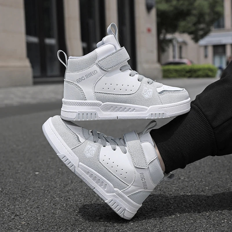 Footmax Kids High-Top Basketball Sneakers - Non-Slip Sports Shoes for Boys & Girls - footmaxldn