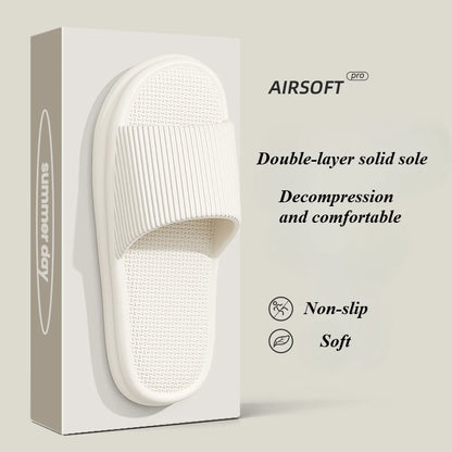 Brand Couple Home Simple Slippers EVA Soft Sole Light Slippers Bathroom Non-slip Slides Men's Outdoor Sandals Zapatillas De Casa - footmaxldn