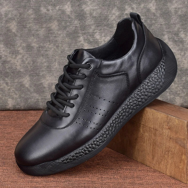Footmax Men's Genuine Cowhide Leather Sneakers - footmaxldn