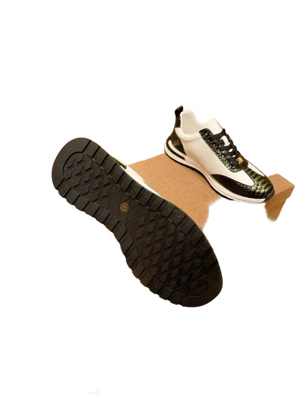 Men's Luxury Leather Sneakers - Footmaxldn Designer Casual Shoes - footmaxldn