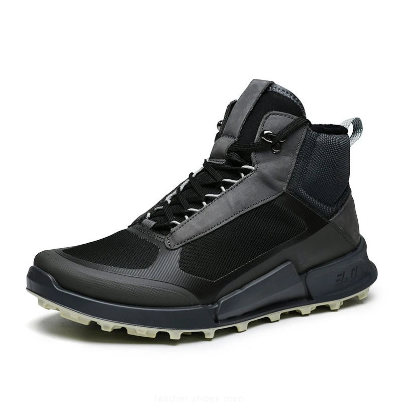 Footmax High Top Waterproof Hiking Boots - Men's Non-Slip Trekking Shoes
