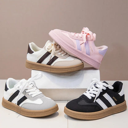 FootMax Kids Patchwork Running Shoes - Trendy Boys Girls School Sports Sneakers - footmaxldn