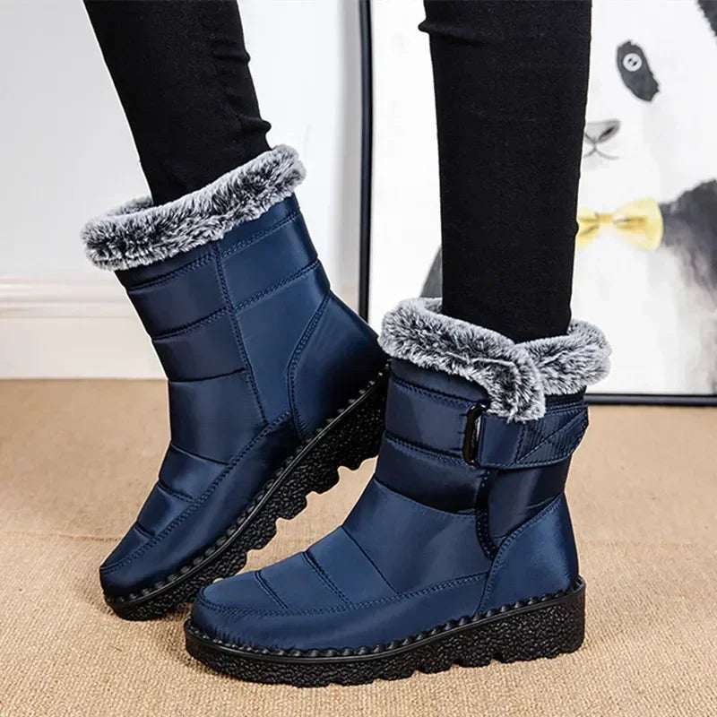 Footmax Waterproof Winter Boots Women - Faux Fur Snow Boots 2025 - footmaxldn
