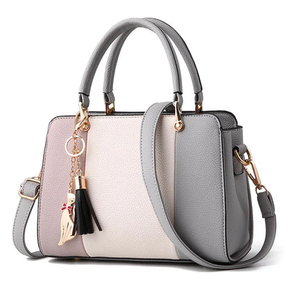Women's Square Flap Shoulder Bag with Zip Closure | Footmaxldn