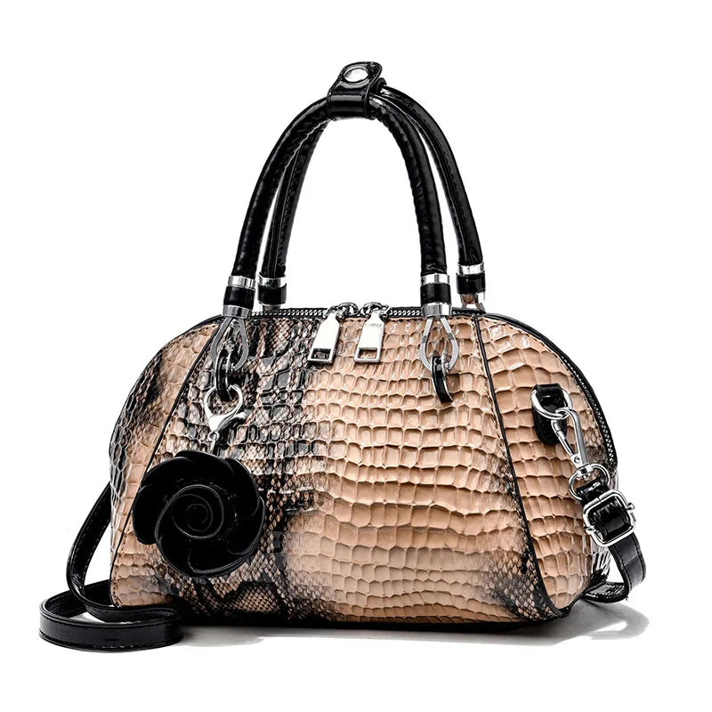 Yellow Crocodile Pattern Tote Bag - Small Shoulder Bag | footmaxldn - footmaxldn