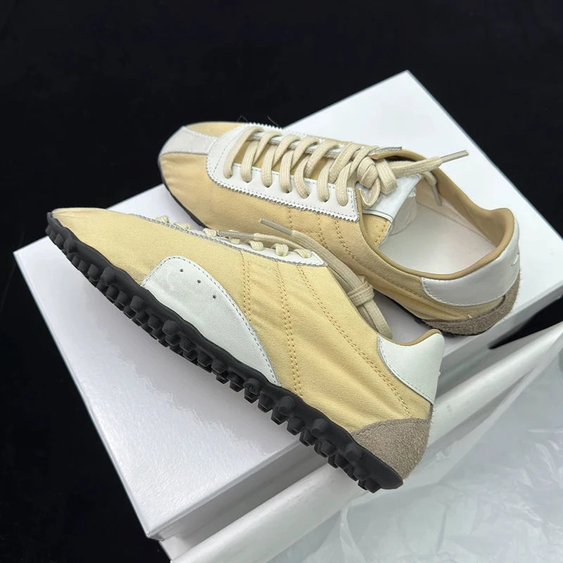 Footmaxldn Genuine Leather Lace-Up Casual Shoes
