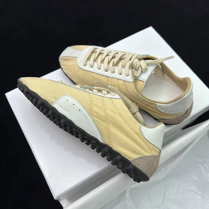 Footmaxldn Genuine Leather Lace-Up Casual Shoes