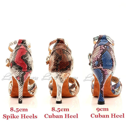 Women's Snake-Print Latin Dance Shoes | Footmaxldn