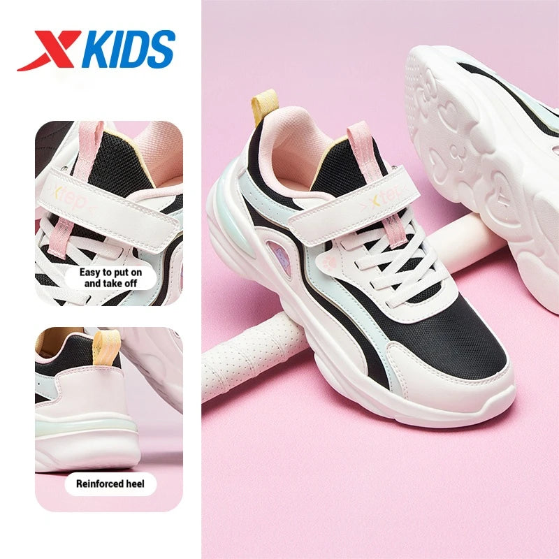 Xtep Girls Skateboarding Shoes 2025 - Comfortable Velcro Sneakers - footmaxldn