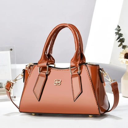 Footmax Square PU Leather Shoulder Bag - Women's Handbag 2025