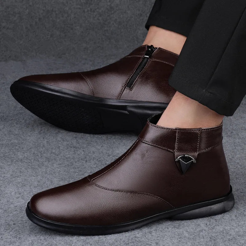 Men's Genuine Leather Chelsea Boots