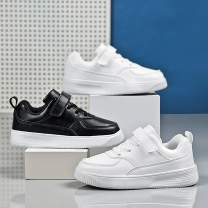 Footmaxldn Boys' Breathable Leather Sneakers – Kids' Running & Casual Shoes - footmaxldn