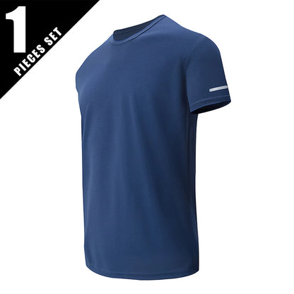 Footmaxldn Men's Quick-Dry Sports T-Shirt | Lightweight Crew Neck Running Tee
