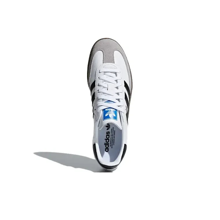 Adidas originals SAMBA OG Soft upper and relaxed foot feel low top shoes for men and women black and white gray - footmaxldn