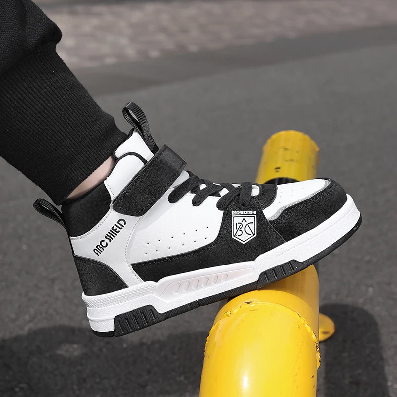 Footmax Kids High-Top Basketball Sneakers - Non-Slip Sports Shoes for Boys & Girls - footmaxldn