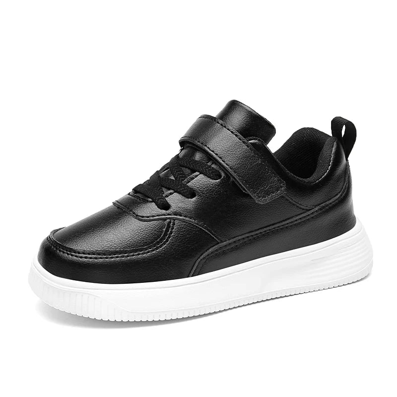 Footmaxldn Boys' Breathable Leather Sneakers – Kids' Running & Casual Shoes - footmaxldn