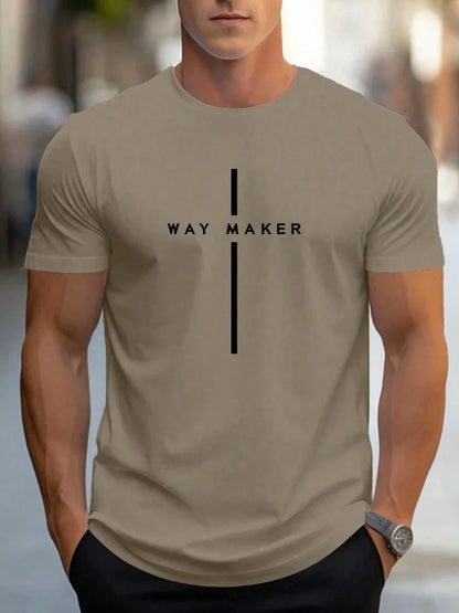Footmax Men's Oversized Letter Print T-Shirt - Casual Summer Sports Tee - footmaxldn