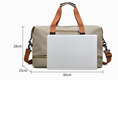 Footmax Travel Gym Bag - Portable Duffle Weekender with Shoulder & Crossbody Straps - footmaxldn