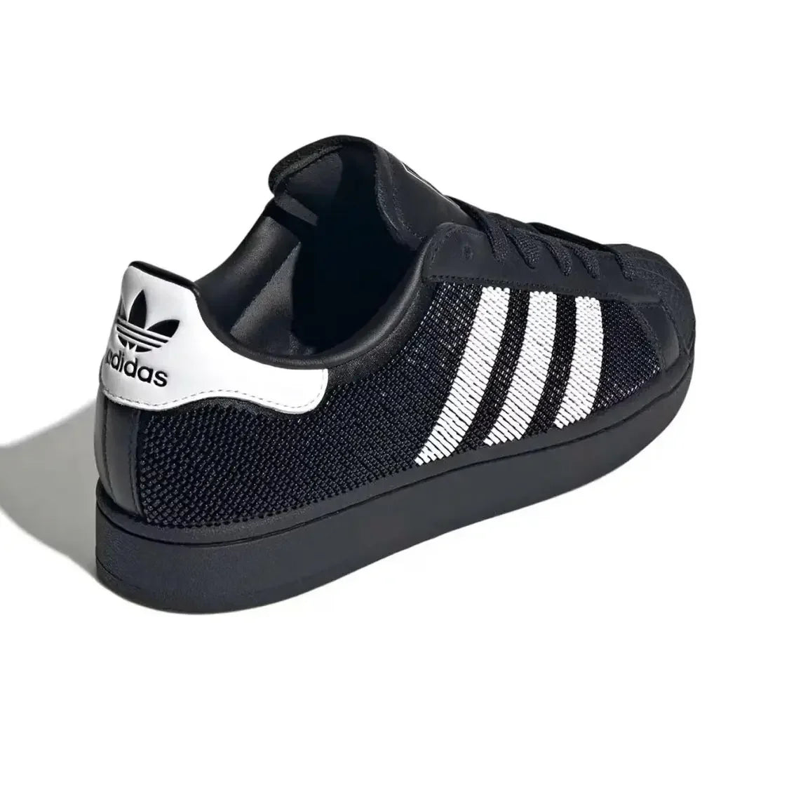 Adidas Originals Superstar 2 "Beaded" Classic Retro Lightweight Thin Sole Low Top Shoes for Women Black and White - footmaxldn