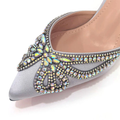 Footmax Yellow Bowknot Pointed Toe High Heel Sandals & Bag Set - Women's Elegant Shoes - footmaxldn