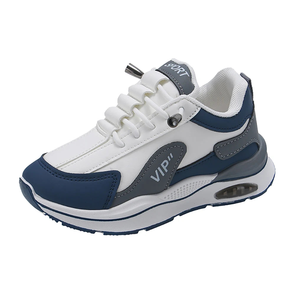 Teenager Kid's Sneakers For Autumn PU Leather Waterproof Children's Sport Shoes Trend Fashion Outdoor Running Shoes For Boys