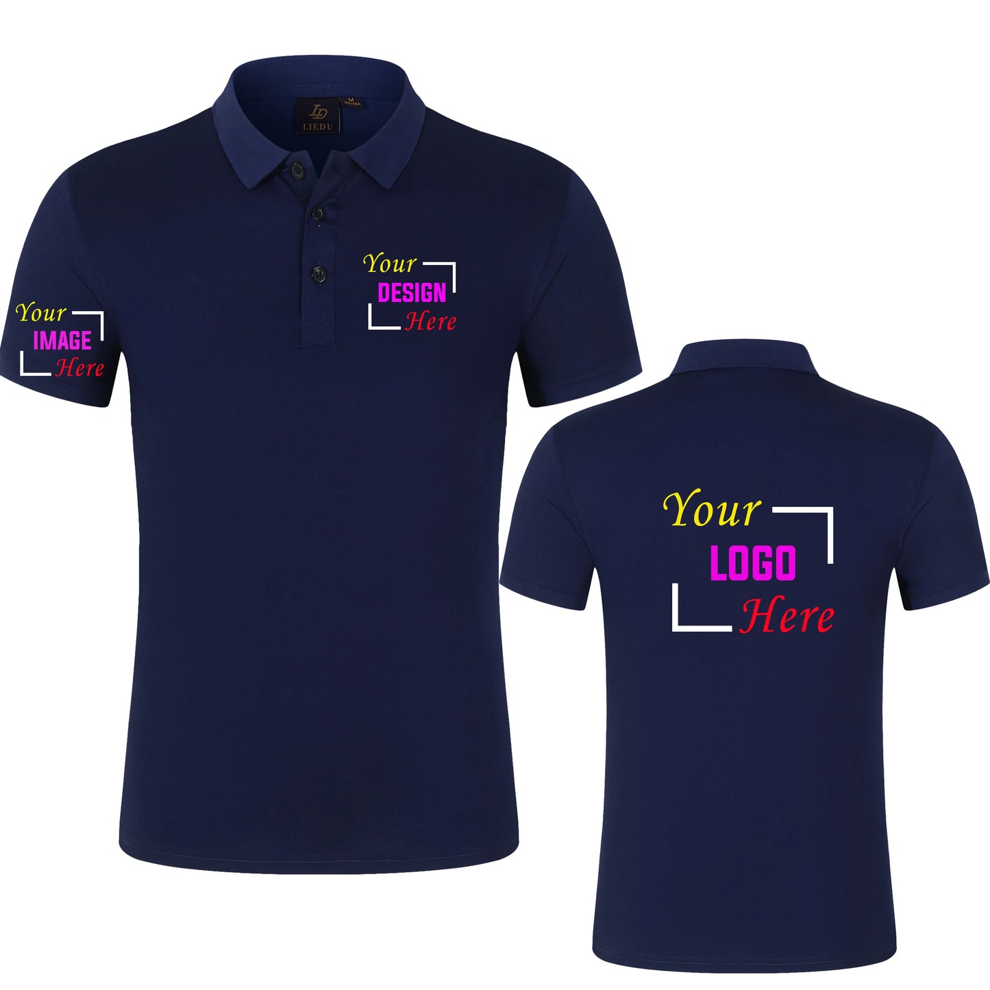 Footmax Custom Polo Shirt - Personalized Men's Short Sleeve Workshirt with Logo - footmaxldn