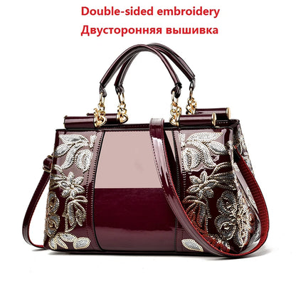 Glossy PU Shoulder Bag | Footmaxldn