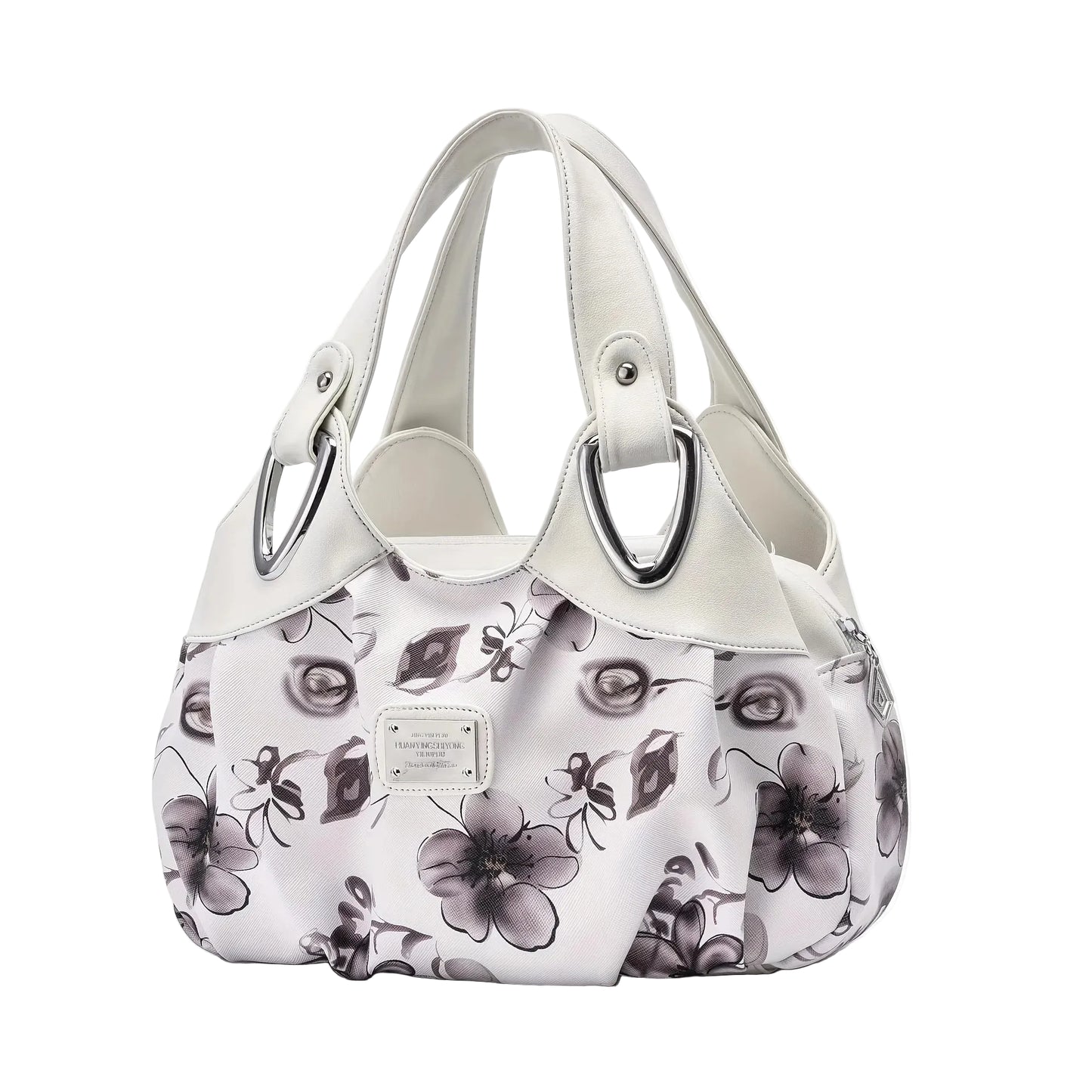 Color-contrasting new European and American fashionable and trendy large capacity stylish printed simple women's bag - footmaxldn